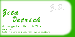 zita detrich business card